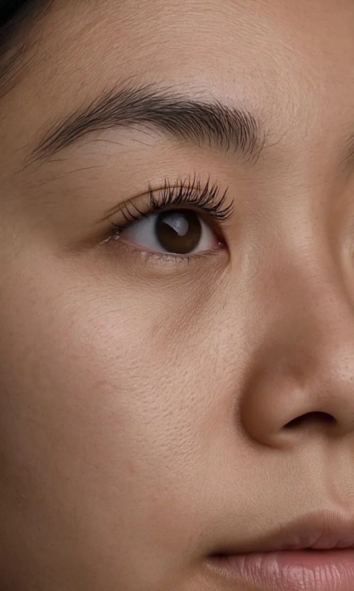 Regard intense après extension de cils, beauté du regard Maison GOĒN